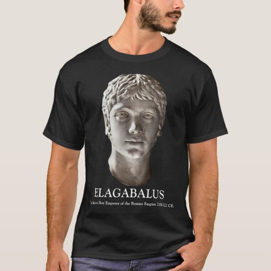 ローマのシリアの少年の皇帝ELAGABALUS 218-222 Tシャツ (正面)