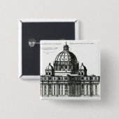 ローマのセントピーターのバシリカ会堂の外面 缶バッジ (正面&裏面)