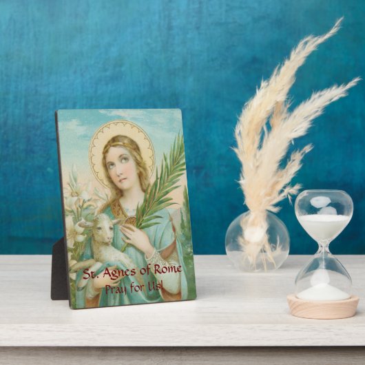 ローマのセント・アグネス(MH01) 5"x7" フォトプラーク (側面)