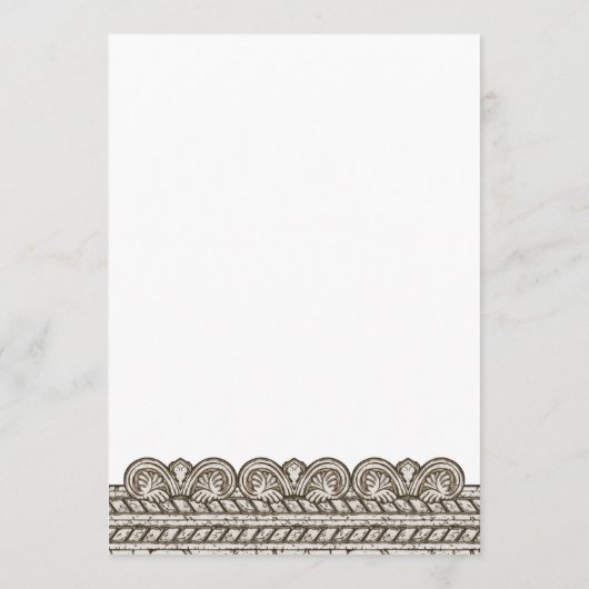 ローマのトガパーティの招待状と石要素 招待状 (裏面)