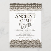 ローマのトガパーティー招待状(石の要素付き) 招待状 (正面)