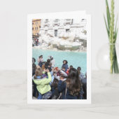 ローマのトレヴィの泉の観光客 カード (正面)