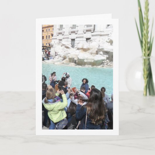 ローマのトレヴィの泉の観光客 カード (正面)