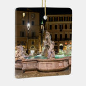 ローマのナヴォーナ広場のネプチューンの噴水 セラミックオーナメント (右)