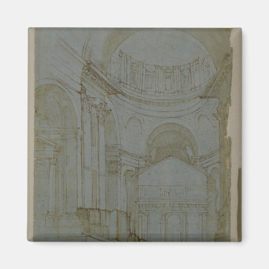 ローマのニューセントピーターのビュー マグネット (正面)