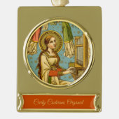 ローマのネオ・ゴシック様式の聖セシリア(詳細; BNG 02) ゴールドプレートバナーオーナメント (正面)