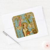 ローマのネオ・ゴシック様式の聖セシリア(詳細; BNG 02) スクエアシール (封筒)