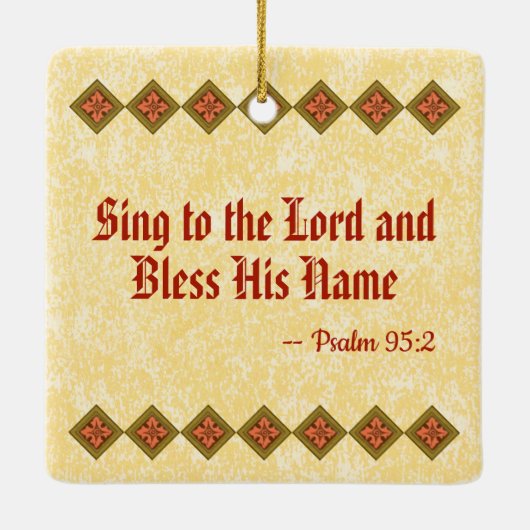 ローマのネオ・ゴシック様式の聖セシリア(詳細; BNG 02) セラミックオーナメント (裏面)