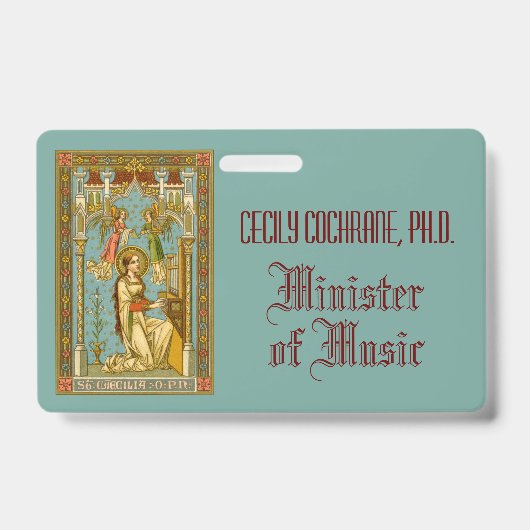 ローマのネオ・ゴシック様式の聖セシリア(BNG 02)バッジ バッジ (表面)