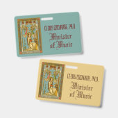 ローマのネオ・ゴシック様式の聖セシリア(BNG 02)バッジ バッジ (表裏)