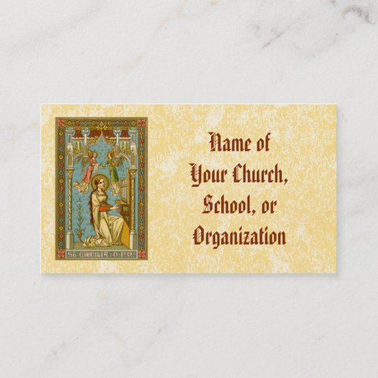 ローマのネオ・ゴシック様式の聖セシリア(BNG 02) 名刺 (裏面)