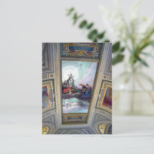 ローマのバチカン美術館の天井イタリアのはがき ポストカード (スタンド正面)