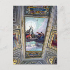 ローマのバチカン美術館の天井イタリアのはがき ポストカード