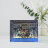 ローマのバチカン美術館の天井 ポストカード (スタンド正面)