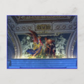 ローマのバチカン美術館の天井 ポストカード (正面)