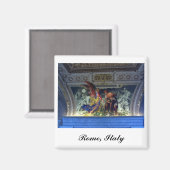 ローマのバチカン美術館の天井 マグネット (正面/裏面)