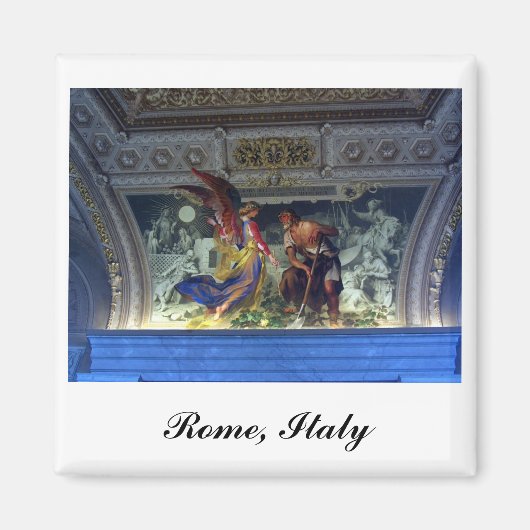 ローマのバチカン美術館の天井 マグネット (正面)