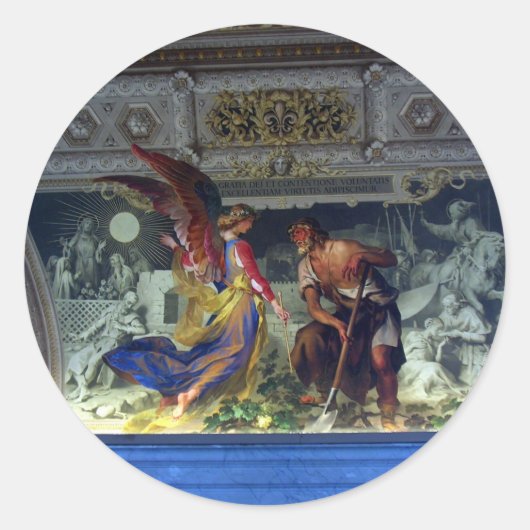 ローマのバチカン美術館の天井 ラウンドシール (正面)