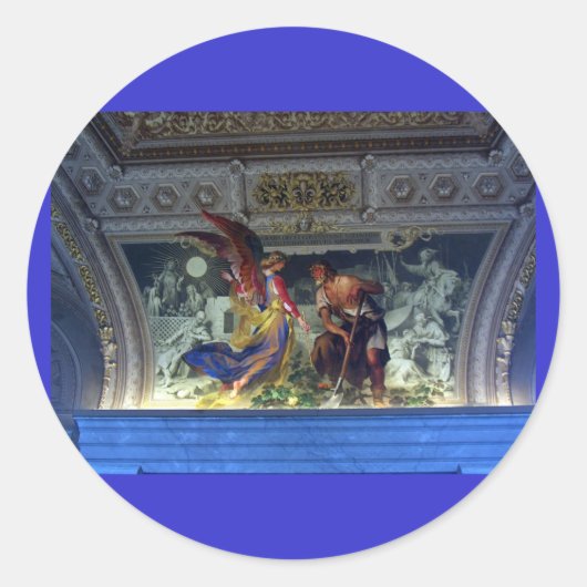 ローマのバチカン美術館の天井 ラウンドシール (正面)