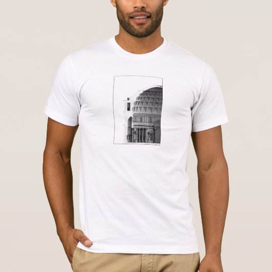 ローマのパンテオンのクラシカルな建築 Tシャツ (正面)