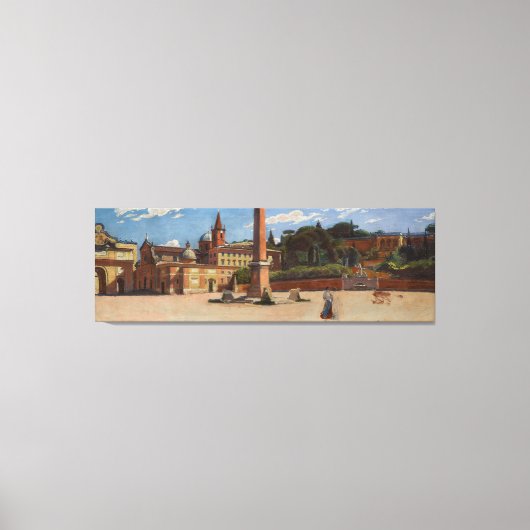 ローマのピアッツァデルポポポロ（1900年）アレッサンダーギエリム キャンバスプリント (正面)