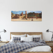 ローマのピアッツァデルポポポロ（1900年）アレッサンダーギエリム キャンバスプリント (インサイチュ (寝室))