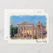 ローマのフォーラム廃墟はがき ポストカード (正面/裏面)