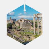 ローマのフォーラム ガラスオーナメント (裏面)