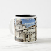 ローマのフォーラム、ローマ、イタリア ツートーンマグカップ (正面左)
