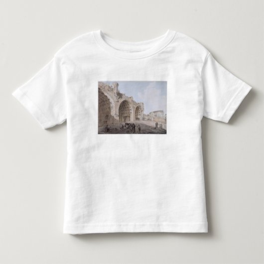 ローマのフォーラム(平和の寺院)の眺め1779年 トドラーTシャツ (正面)