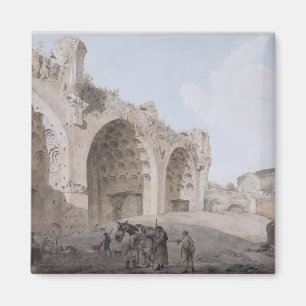 ローマのフォーラム(平和の寺院)の眺め1779年 マグネット