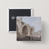 ローマのフォーラム(平和の寺院)の眺め1779年 缶バッジ (正面&裏面)