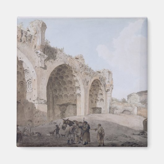 ローマのフォーラム(平和の神殿)1779 マグネット (正面)