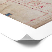 ローマのフレスコ画のT31456勉強, 1775 (w/c, goouache) ポスター (角)