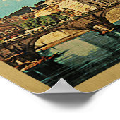 ローマのポスターヴィンテージ旅行ポスター ポスター (角)