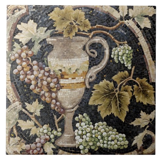 ローマのモザイクスタイルワインセラミックタイル タイル (正面)