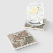 ローマのモザイク石のコースター ストーンコースター (横)