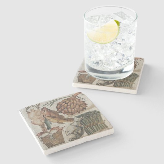 ローマのモザイク石のコースター ストーンコースター (横)