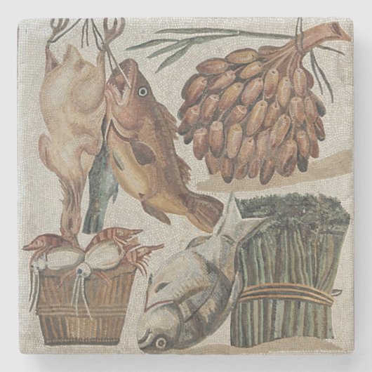 ローマのモザイク石のコースター ストーンコースター (正面)