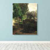 ローマのライオンの泉(H.A. Brendekilde) キャンバスプリント (インサイチュ (ウッドフロア))