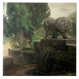 ローマのライオンの泉(H.A. Brendekilde) タイル