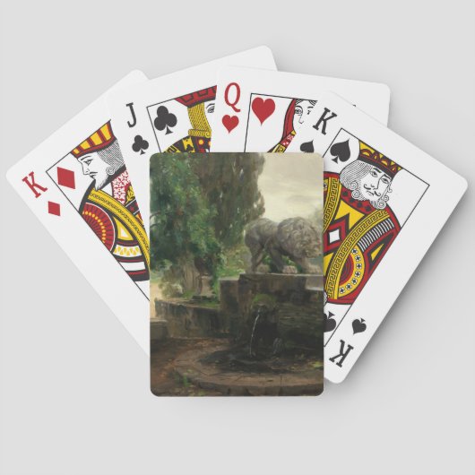 ローマのライオンの泉(H.A. Brendekilde) トランプ (裏面)