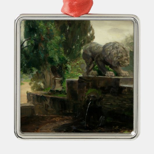 ローマのライオンの泉(H.A. Brendekilde) メタルオーナメント (正面)