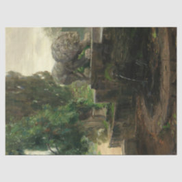 ローマのライオンの泉(H.A. Brendekilde) 薄葉紙