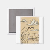 ローマのヴィンテージのポスター旅行 マグネット (正面/裏面)