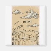 ローマのヴィンテージのポスター旅行 マグネット (正面)