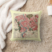 ローマのヴィンテージの地図 クッション (ブランケット)