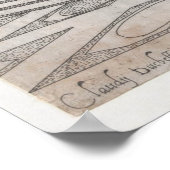 ローマのヴィンテージ図(1581) ポスター (角)