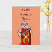 ローマの兵士: すぐによく得て下さい カード (黄色い花)