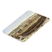 ローマの円形劇場のビュー、ヴェローナ、刻まれたb マグネット (左側)